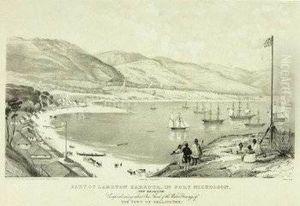 Part Of Lambton Harbour, In Port Nicholson, New Zealand by Charles Heaphy