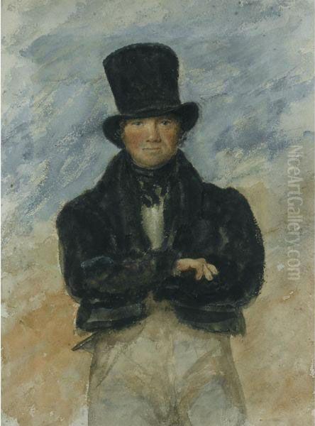 Study Of A Gentleman Wearing A Top Hat - view 1