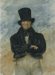 Study Of A Gentleman Wearing A Top Hat