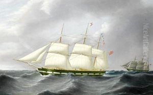 The Full-rigged
William Fisher
Sailing In Company With The Barque by Joseph Heard