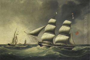The Merchant Brig Rimac In Two Positions Off Cape Horn, With Another Of Brocklebank's Brigs In View by Joseph Heard