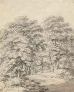 The Grounds Of Mr. Justice Le Blanc's Home At Nacton, Suffolk by Thomas Hearne