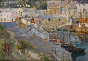 Polperro Harbour, Cornwall by Frank Gascoigne Heath