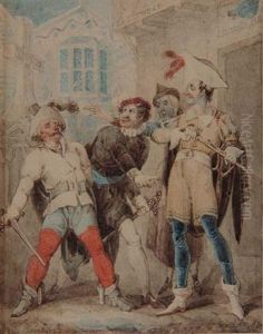 A Comic Scene by William Heath