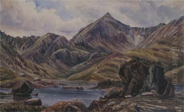 Snowdon From Llyn Llyndow, Wales - view 1