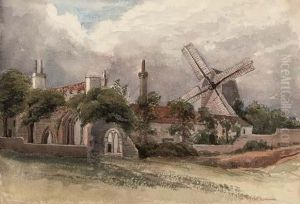 A Folio Of Watercolours Depicting Various Landscapes, Including Views Of East Anglia (one Illustrated)