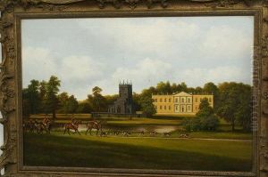 Staunton Harold Hall With The Hunt