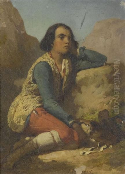 Seated Young Man - view 1