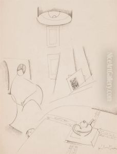 Eudoxie-anais Tellier, La Mere De Jeanne Hebuterne, A La Theiere by Jeanne Hebuterne