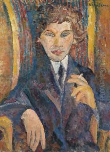 Portrait De Chaim Soutine by Jeanne Hebuterne