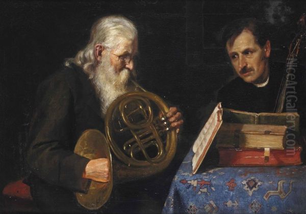 Playing The Horn - view 1