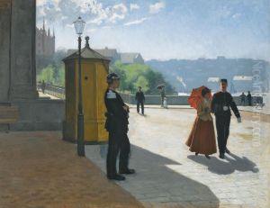 Soldiers Outside The Nationalmuseum, Stockholm by Carl Axel Hedelin