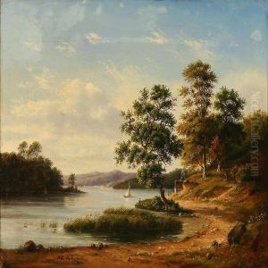 Summerday By A Fiord by Ida Marie Margrethe Heerfordt