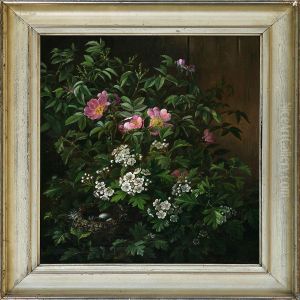 Wild Flowers At A Nest by Ida Marie Margrethe Heerfordt