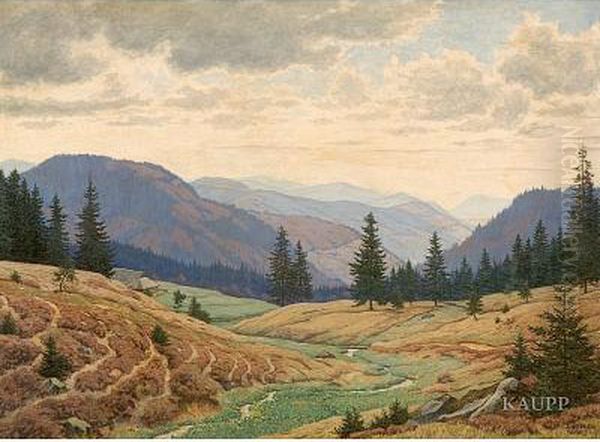 Blick In Weite Idyllische Vorfruhlingslandschaft In Denvogesen - view 1