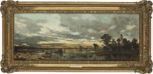 Sunset Over The Marshes by Karl Heffner