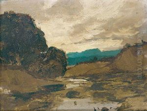 Sunset Over The River by Karl Heffner