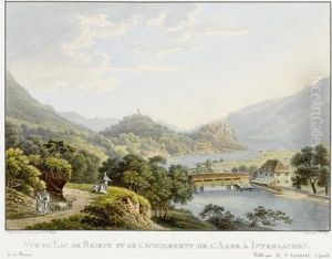 Vue Du Lac De Brienz Et De L'ecoulement De L'aare A Interlachen Vue Du Lac De Brienz Et De L'ecoulement De L'aare A Interlachen