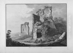 2 Bll. Aus Der Folge: Ruinen Vom Alten Rom. by Franz Hegi
