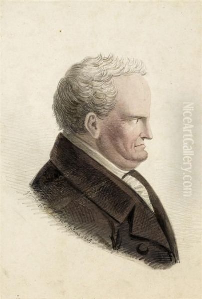 Head And Shoulders Of An Older Man In Profile To The Right - view 1