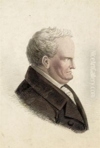 Head And Shoulders Of An Older Man In Profile To The Right by Karl Alexander Heideloff