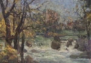 Eisbach.(englischer Garten, Munchen). by Hans Heider