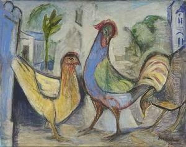 Huhner Im Hof. 1955 - view 1