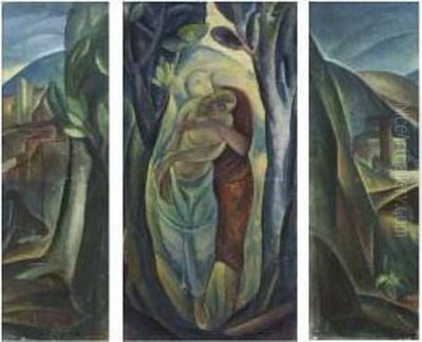 Liebespaar In Sudlicher Landschaft. 1922 - view 1