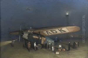A Safe Landing With The Fokker F Vii by Herman Heijenbrock