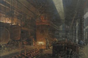 The Martin-staalgieterij (phoenix Stahlwerke) Hoerde 1912 by Herman Heijenbrock