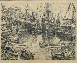 Waterfront, 1932; Harbor View, 1931 (2) by Carl W. Heilborn