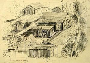 Backyard Scene, Los Angeles (no. 255) by Carl W. Heilborn