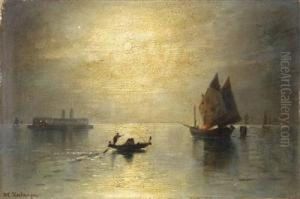 Mondnacht In Der Lagune Von Venedig by Karl Heilmayer