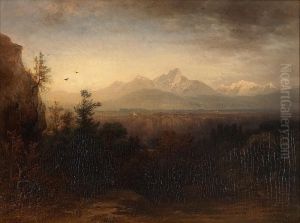 Blick Auf Eine Berglandschaft by Karl Heilmayer