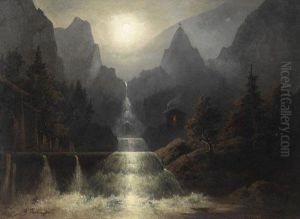 Eingang Ins Kaisertal Bei Kufstein by Karl Heilmayer