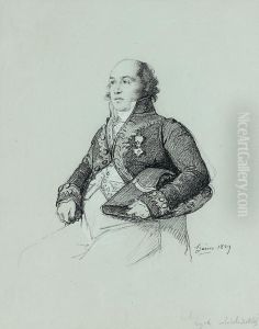 Portrait De Monsieur Huyot, L'architecte by Francois - Joseph Heim