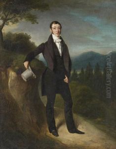 Portrait De Gentilhomme En Pied by Francois - Joseph Heim
