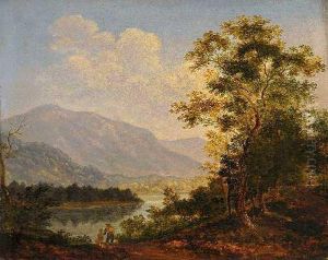 Angler Auf Dem Weg Zum See