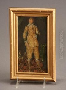 Portrait Of A Young Man With A Dog by Wolfgang Heimbach