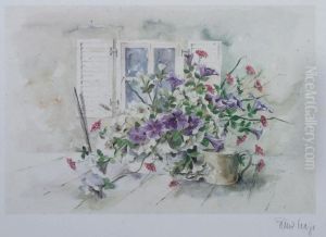 Blumen Vor Dem Fenster by Franz Hein