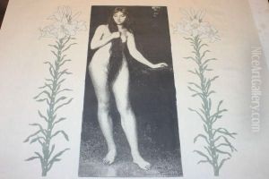 Woman And Flowers by Franz Hein