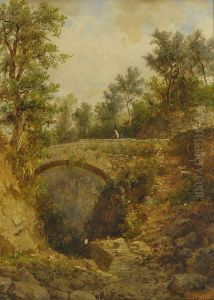 Blick Auf Den Ponte Filippetto Bei Sorrent by Eduard Heinel