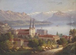 Swiss View, Possibly Lake Lucerne