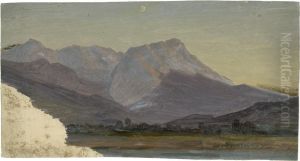 Alpenlandschaft Im Abendlicht by Heinrich Heinlein