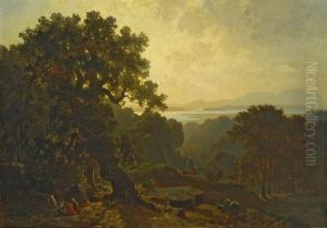 Blick Von Einer Baumbestandenen Anhohe by Heinrich Heinlein