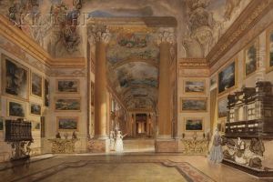 Interior View Of The Colonna Palace, Rome by Franz Heinrich