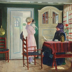 Interior With Two Women From Fanoe