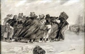Criee Sur La Plage by Armand Heins