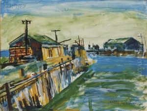 Wharfs And The Sea by Charles Lloyd Heinz