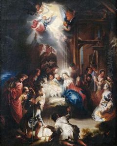 The Adoration Of The Shepherds. by Johann Heiss